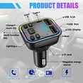 thumbnail image 5 of KLYNE - Bluetooth 5.0 Fm Radio Kit Car Wireless Transmitter Adapter 2Usb Fast Charger, 5 of 5
