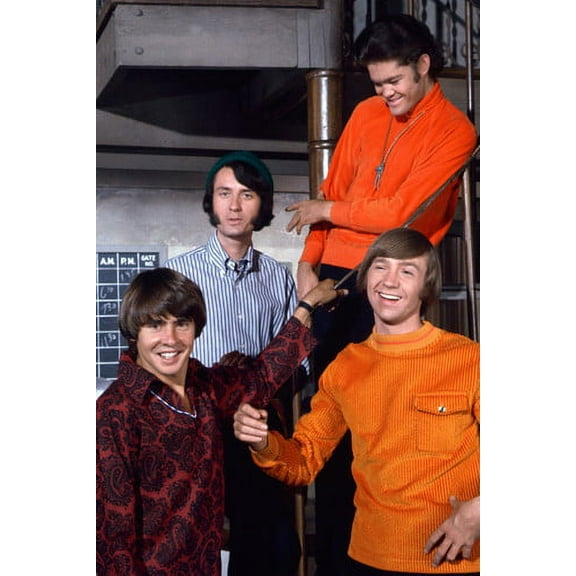 The Monkees On Staircase 1960's Group Pose 24X36 Poster