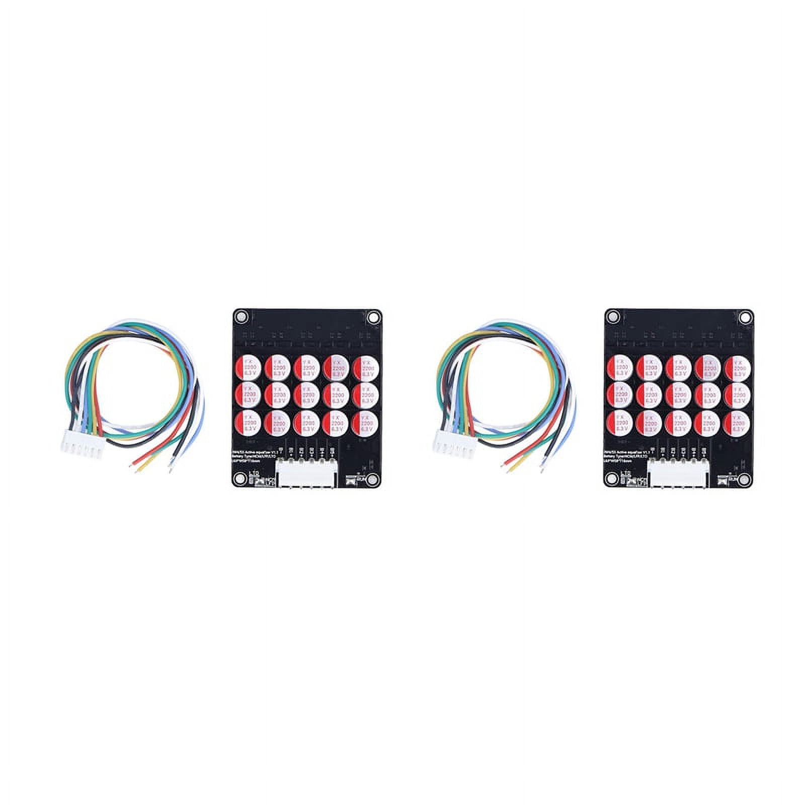 2X 5S Active Equalizer Balancer Lifepo4 / Lipo/ LTO Battery Energy Equalization Capacitor Board 2 x Lithium battery balance board Black