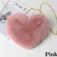 thumbnail image 4 of Typpkmm Women'S Handbags Winter Fashion Faux Fur Heart Bag 1 Pcs, 4 of 6
