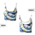 thumbnail image 6 of Goofa Watercolor Snake Printed Sports Bras for Women, High Impact Running Bra Workout Crop Tank Tops Longline Sports Bra Push up-X-Large, 6 of 9