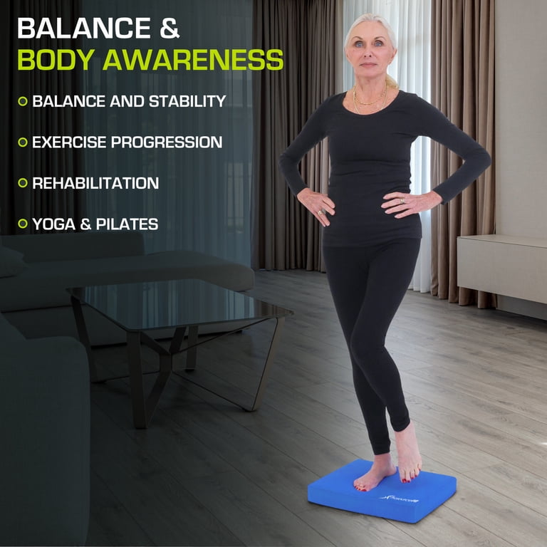 Yoga Balance Pad ElvesHome Balance Board Mat - 12x9 Inch TPE Foam Pad ...