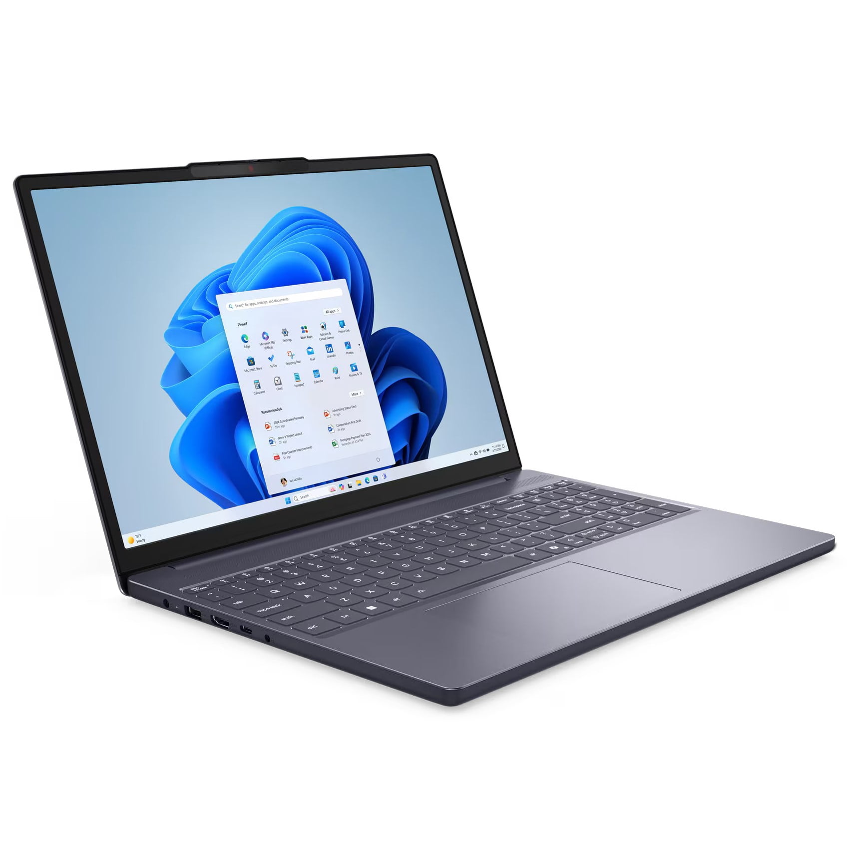 Lenovo IdeaPad Slim 3 15.3" FHD+ Touch Laptop - AMD Ryzen 7 170, 16GB RAM, 512GB SSD, Windows 11 Home, Grey