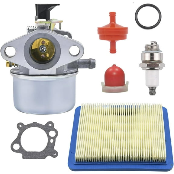 Carburetor with Air Filter Spark Plug Tune Up Kit Replacement for B&S Craftsman 498965 494216 493422 494971 698056 Engines