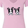 thumbnail image 4 of Inktastic Boston Terriers (dark Apparel) Women's V-Neck T-Shirt, 4 of 5