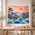 thumbnail image 5 of Snow Capped Mountain with Resembling Conical Peak Gradients, Mystical Fantasy for Space Lovers, Galaxy Room Decor, Housewarming Gift, Tapestry Wall Hanging for Bedroom and Dorm, 5 of 6