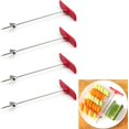 thumbnail image 1 of Cuchillo en espiral para verduras, 4 piezas, espiralizador manual de frutas, herramienta de tallado en espiral de acero inoxidable, cortador de tornillo para patatas, zanahorias y pepinos, 1 of 5