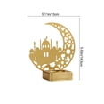thumbnail image 2 of Lunxisen 2 Pcs Ramadan Candle Crescent Shape Centerpiece Eid Mubarak Holiday Decor Tabletop, 2 of 8