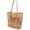 Khaki, variant on Beach Bags for Women, Foldable Mesh Tote Bag with Mini Pocket, Womens Shoulder Handbag for Travel Beach Essentials
