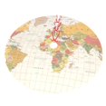 thumbnail image 3 of Kll 30" Christmas Tree Skirt Vintage World Map1 Xmas Tree Skirts Mat For New Year Xmas Holiday Party Indoor Outdoor Home Decoration, 3 of 9