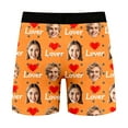 thumbnail image 6 of KHONTS Men's Personalized Boxers Husband Boyfriend Funny Boxers DIY Valentine's Day Birthday for Him Orange S, 6 of 8