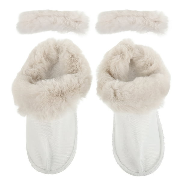 Zuecos de invierno con forro de felpa extraíble, insertos peludos, cálidos, transpirables, cálidos, insertos de felpa, forros de zapatos desmontables para pantuflas