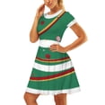 thumbnail image 1 of Mialoley Women's Dress, Christmas Style Pattern Short Sleeve Round Neck Dress, 1 of 7