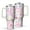Pink Breast Cancer, variant on Pink Breast Cancer and Pioneer Flower Tumbler with Handle and Lid,40oz Double Wall Vacuum Insulated Tumbler,Cups Gift for Women and Men