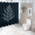 thumbnail image 6 of JRXY Boho Botanical Plant Brown Leaves Prints Framed Vintage Tropical Shower Curtain Multiple Sizes White, 6 of 6