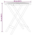 thumbnail image 4 of vidaXL Garden Table Natural Wood Solid eucalyptus wood Small Foldable, 4 of 7
