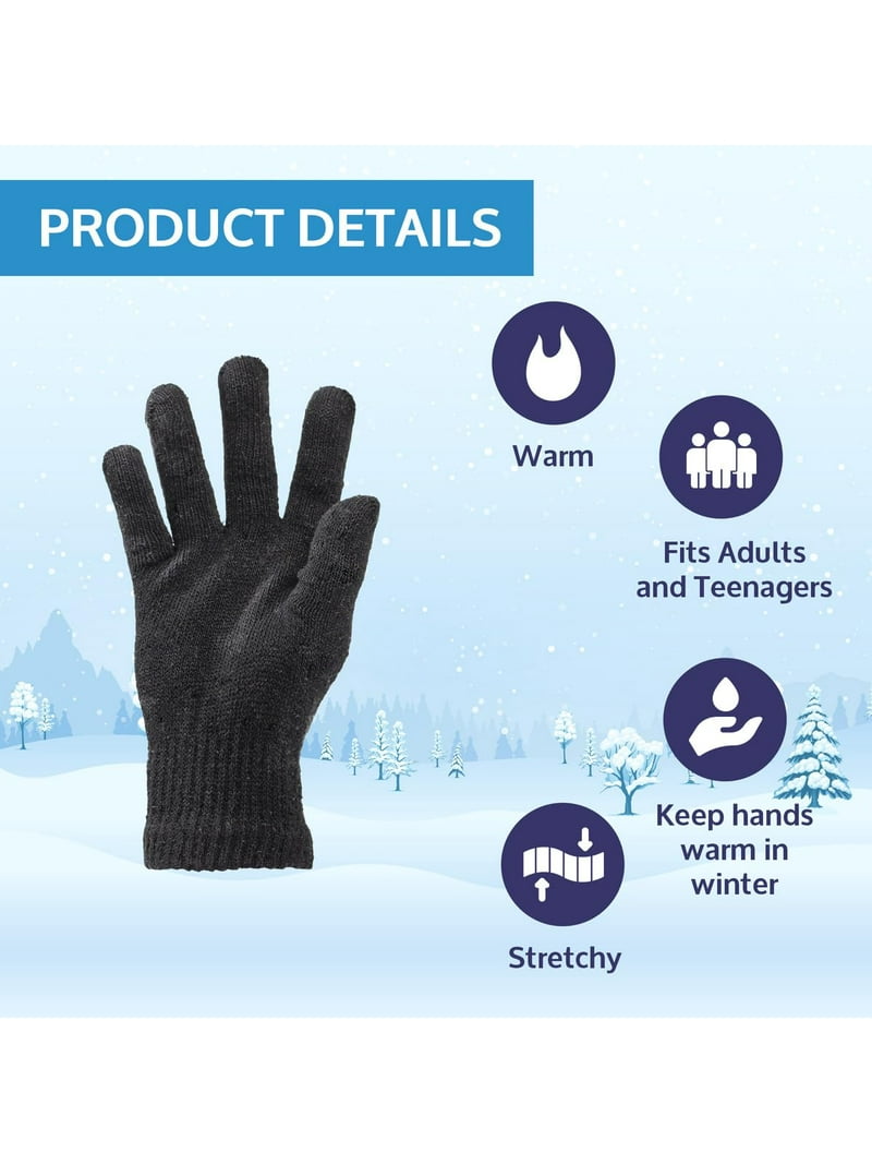 Winter Beanie Hats and Gloves Set for Adults - 24 Pieces  display picture 2