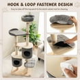 thumbnail image 5 of Demi Bonn 75" Modern Cat Tree Tower for Indoor Cats, 6-level Large Wood Cat Condo with Scratching Post and Removable Pads for Small Large Cats, Gray, 5 of 8