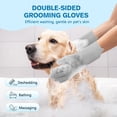 thumbnail image 2 of Magic Pet Grooming Gloves, Dog Cleaning Gloves, Pet Grooming Gloves, Dog Washing Gloves with High-Density Teeth, Heat Resistant Silicone Hair Remover, Bathing and Massaging for Dogs and Cat (Grey, L), 2 of 9