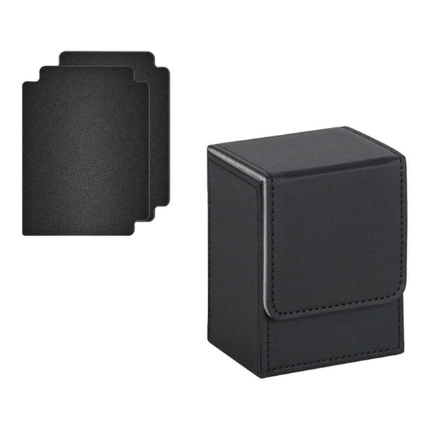 Caja para guardar barajas de cartas coleccionables, juego de cartas coleccionables, estuche para 100 álbumes Negro Gris