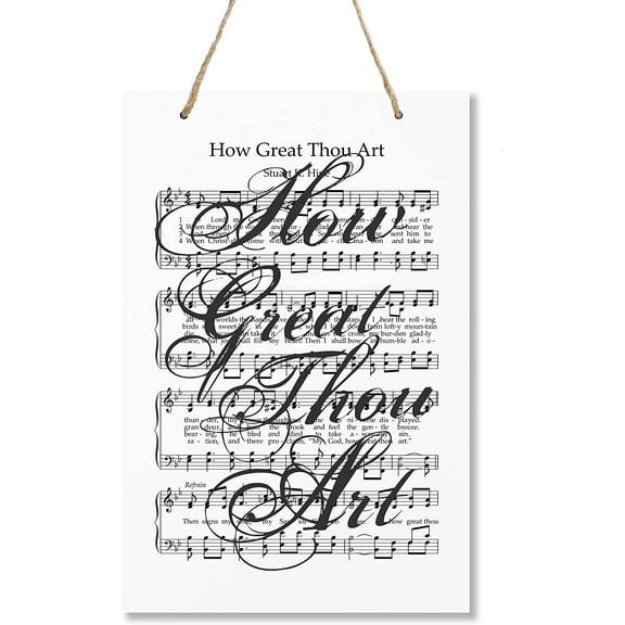 LifeSong Milestones Music Sheet theme Wall Plaque - How Great Thou Art