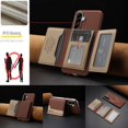 thumbnail image 5 of Decase Premium Flip Magnetic Wallet Case Compatible with Samsung Galaxy A36 5G, Shockproof RFID Wallet Protection Cover with Credit Card & Cash Slot,PC+TPU & PU Leather Hybrid Back Cover,Brown, 5 of 12