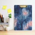 thumbnail image 2 of FORMRS Acrylic Clipboard with Low Profile Clip Standard A4 Letter Size, 12.5" x 9", Trees in The Night, 2 of 8