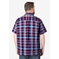 thumbnail image 3 of KingSize Men's Big & Tall Plaid Wrinkle-Resistant Short Sleeve Button Down, 3 of 5
