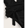 thumbnail image 3 of Maillot de Bain une Pièce Sexy à Bretelles Croisées, String Échancré Brésilien, Noir, L, 3 of 5