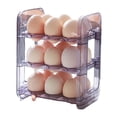 thumbnail image 4 of Soporte para huevos para refrigerador, organizador de huevos, bandeja reutilizable para huevos, contenedor de almacenamiento para encimera, estante, violeta perfecl  Porta huevos, 4 of 8