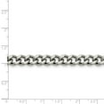 thumbnail image 3 of White Stainless Steel necklace Curb chain 24 in 7.5 mm, 3 of 3