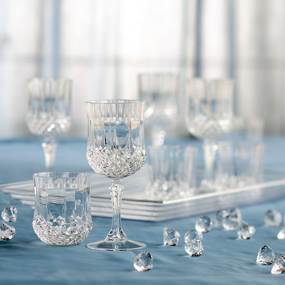 Fun Express Clear Plastic Wine Glass Kit, 48 Pieces