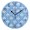 Black, variant on Round Art Wall Clock Vintage Oil Painting Texture Decorative Clock Gold Pointer, Multi-Purpose Desktop & Hanging Creative Decor Clock for Home Living Room Fleur De Lis Sky Blue Motif