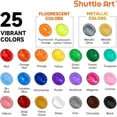 thumbnail image 3 of Acrylic Paint, Shuttle Art 25 Colors Acrylic Paint Set, 2oz/60ml Bottles, Rich Pigmented, Waterproof, Premium Acrylic Paints for Artists, Beginners and Kids on Canvas Rocks Wood Ceramic Fabric, 3 of 9