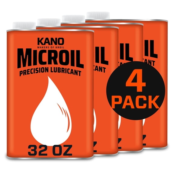 Kroil Microil Precision Lubricant (Liquid-1 Quart Can-Case of 4), Multipurpose Drip Oil for Long-Lasting Instrument Lubrication on Bearings, Firearms, Hinges, Chains, Small Mechanisms (AZMC161C4)