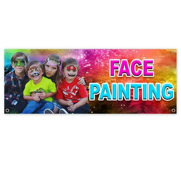 Face Painting 13 oz Vinyl Banner With Metal Grommets