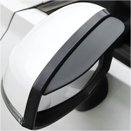 2PCS Car Rear View Mirror Rain Visor Guard, Carbon Fiber Car Side Mirror Rain Eyebrow, Waterproof Auto Mirror Rain Visor Smoke Guard, Universal for Cars, Truck and SUV (Black)