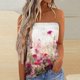 thumbnail image 2 of Camisetas Sin Mangas Para Mujer Camiseta sin mangas Bandeau sin tirantes a juego de Color cómoda para mujer, camiseta sin mangas holgada para vacaciones de verano, blusa para mujer (White, XL), 2 of 5