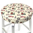 thumbnail image 3 of Honeii Retro Steampunk Vehicle1 Bar Stool Covers – Perfect Fit for 12" to 14" Round Stools, Crease-Resistant, Stretchy, Washable & Dustproof Seat Slipcovers-12 inch, 3 of 7