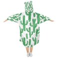 thumbnail image 2 of FORMRS Wearable Blanket Hoodie with Sleeves for Kids Cozy Flannel Sweatshirt, Cactus Pattern, 2 of 7