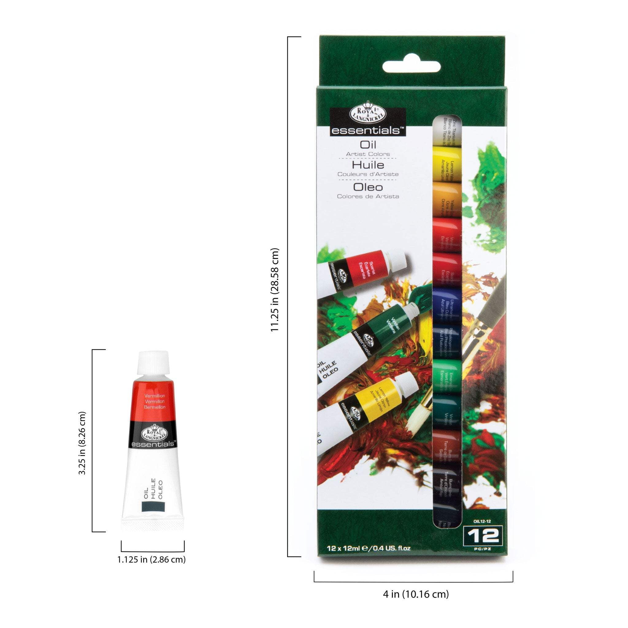 (3 pack) Royal & Langnickel Essentials 24-Piece Oil Paint Set, 12ml Tubes