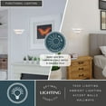 thumbnail image 2 of Da Vinci 1 Light Brushed Nickel Half Moon Wall Sconce White Glass, 2 of 8