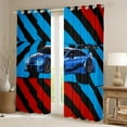 thumbnail image 2 of Erosebridal Racing Car Curtains,Blue And Red Race Track Curtains & Drapes,Extreme Speed Sports Car Blackout Curtains,Sports Car Decor Window Curtains 42''Wx84''L, 2 of 5