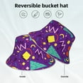 thumbnail image 5 of Daiia Retro 80s Style Pattern Bucket Hat - Trendy Cotton Sun Hat for Beach, Golf, Fishing - Fun Outdoor Vacation Boonie for Men and Women, 5 of 9