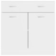 thumbnail image 3 of vidaXL Drawer Bottom Cabinet White Engineered wood Drawer Bottom Cabinet, 3 of 10