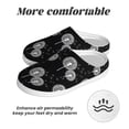 thumbnail image 6 of Lsque White Flower Dandelion Pattern Womens Comfort Cotton on Scuff With Memory Foam and Anti-skid Sole Slipper-40/41, 6 of 7