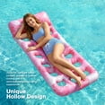 thumbnail image 4 of Livhil Pool Floats for Adult, Large Inflatable Pool Float , Pool Lounger with Headrest, Pool Rafts, Tanning Pool for Swimming Pool Party, Pink, 4 of 7