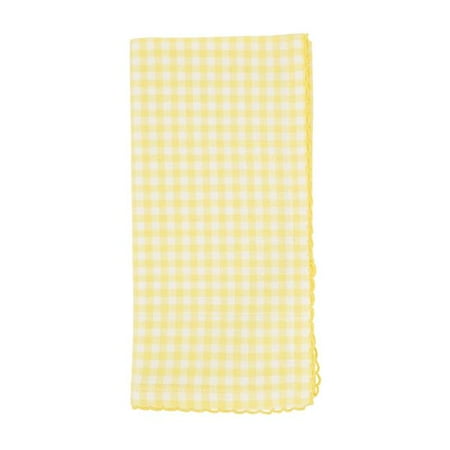 

Saro Lifestyle 9201.Y18S 18 in. Gingham Design Table Napkins Yellow - Set of 4