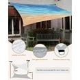 thumbnail image 5 of Sun Shade Sail 12x16Ft Blue Gradient Seaside Ocean Wave Ombre Uv Block Sunshade Canopy Outdoor Shade Cover Rectangle Shade Cloth For Patio Garden Yard Deck Pergola, 5 of 6