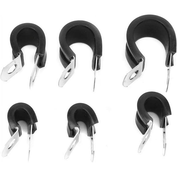 Cable Clamp, Waterproof Cable Clamp Assortment, Stainless Steel Salt Resistant Rubber Cables for Wires
